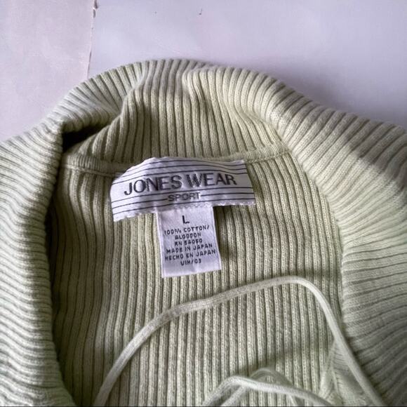 Jones Wear Sport 3 Piece Set Jacket Pants Top Floral Denim Mint Green L/14 EUC - Picture 11 of 12